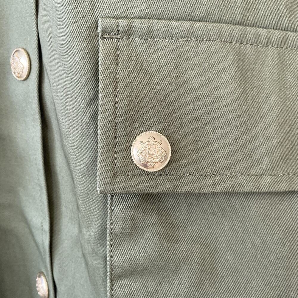 NWT J. Crew Heritage Barn Jacket Green Waxed Canvas Twill Womens S Chore Coat - Picture 8 of 16